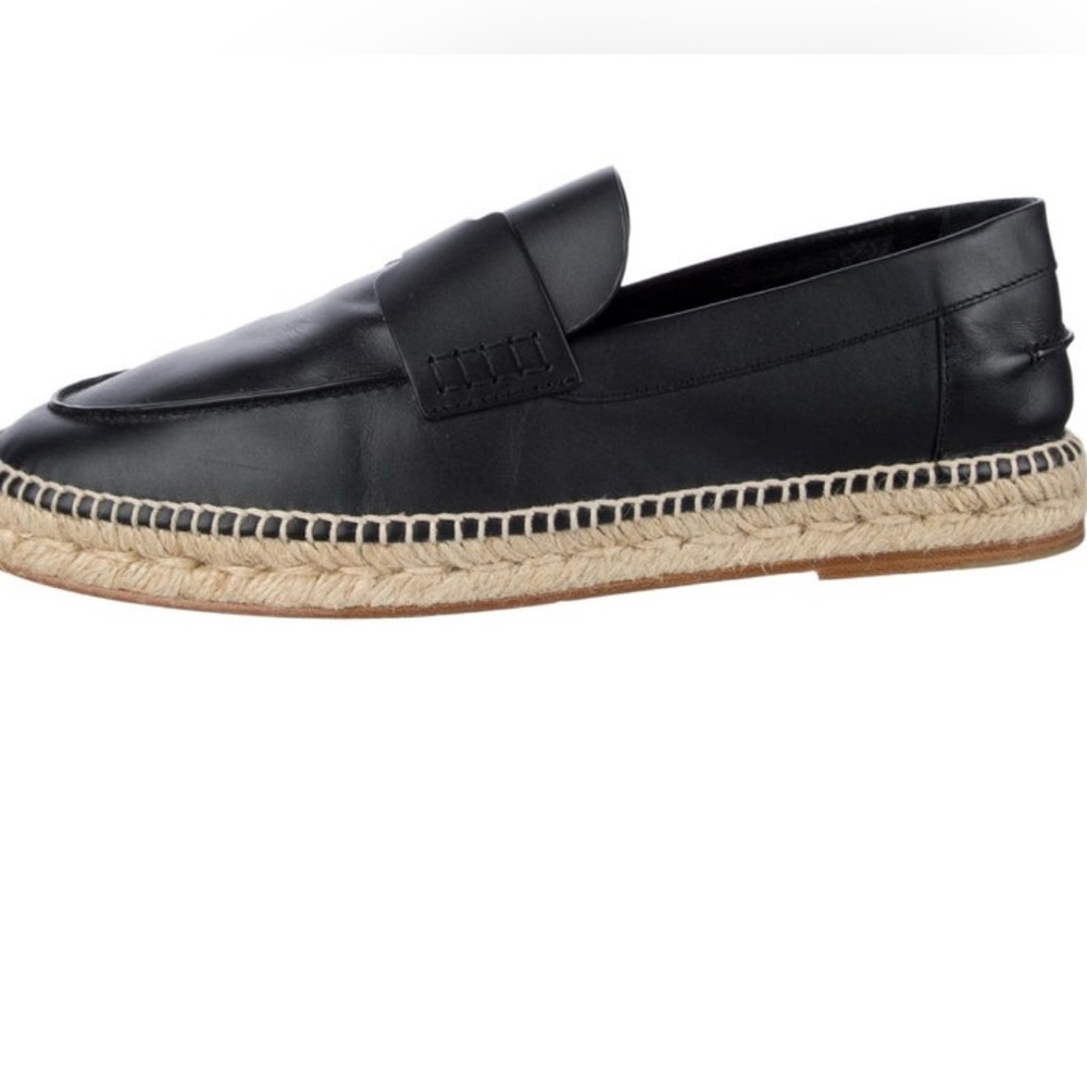 Hermes Black Leather Slip-On Loafers - Picture 4 of 5